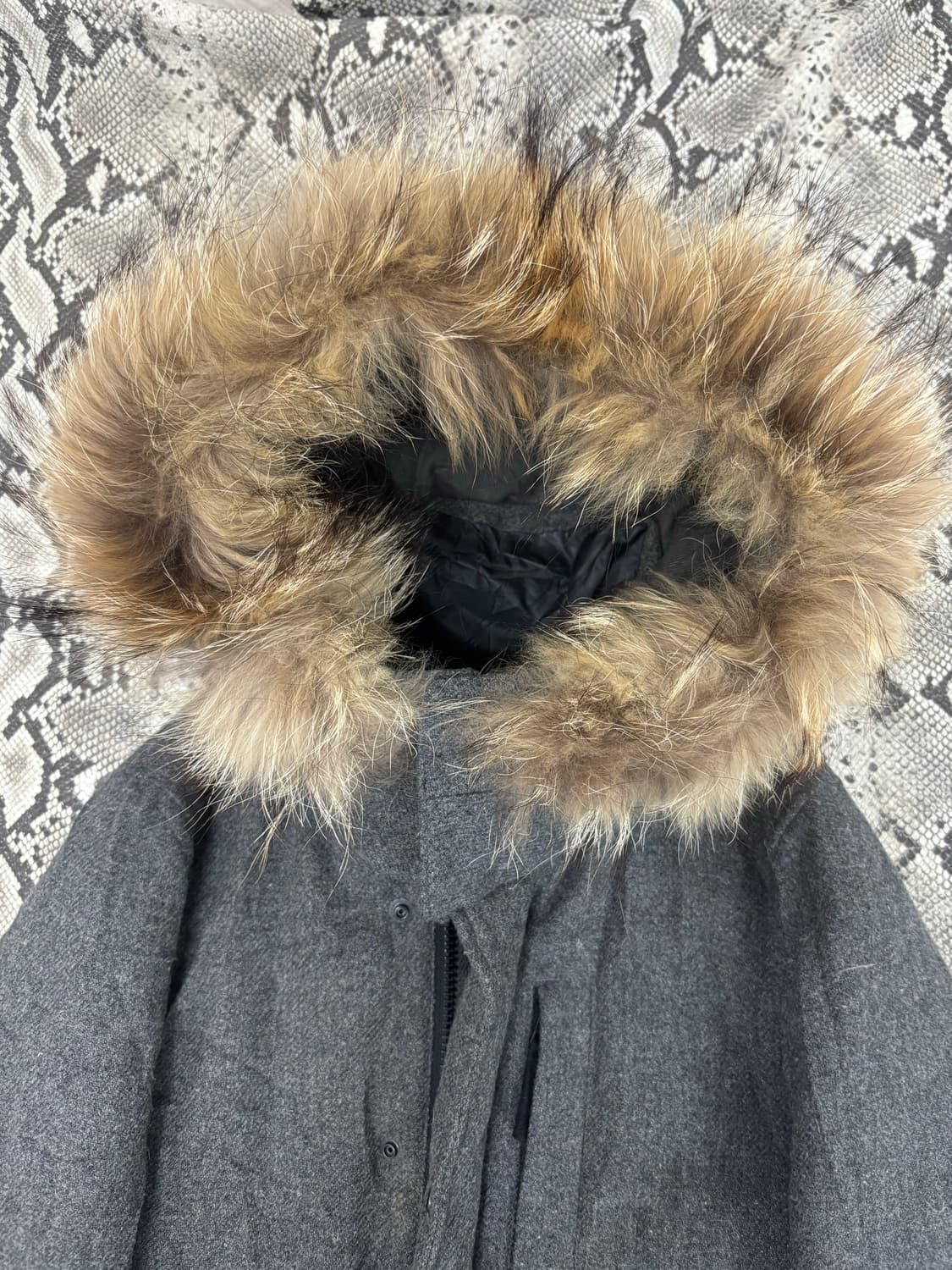 Y2K Grey Fur Parka 상품이미지7