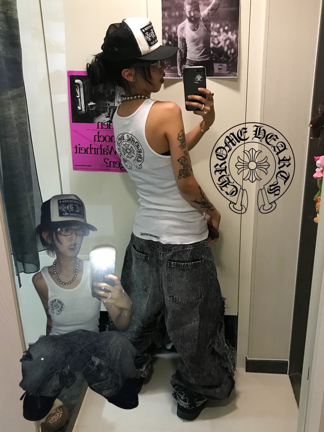 < Chrome Hearts Horseshoe Tank Top White 상품이미지1