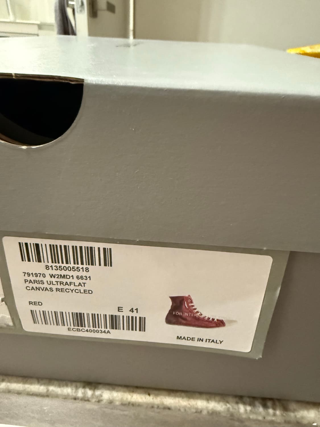 [41] 발렌시아가 파리스 울트라 플랫 하이탑 레드 상품이미지2