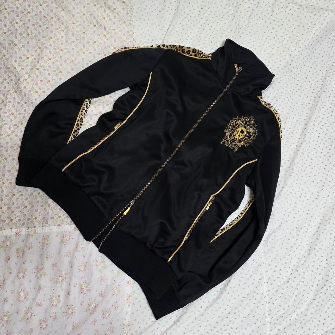 빈티지 호피 벨벳 투웨이 져지 펑크 y2k 오네갸루 상품이미지7