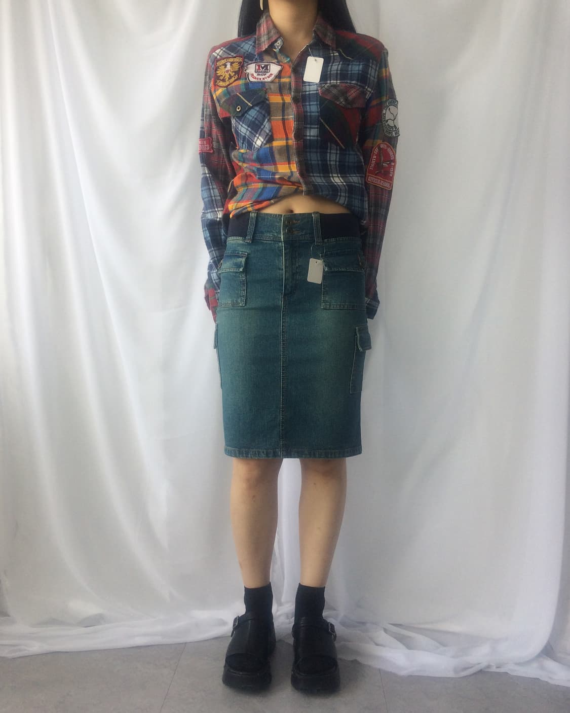 Banding point cago midi skirt 상품이미지4