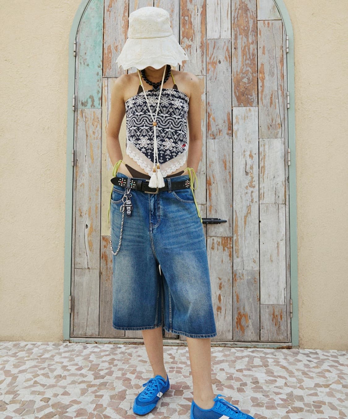 펜필드 플라워 롱 스카프 상품이미지6