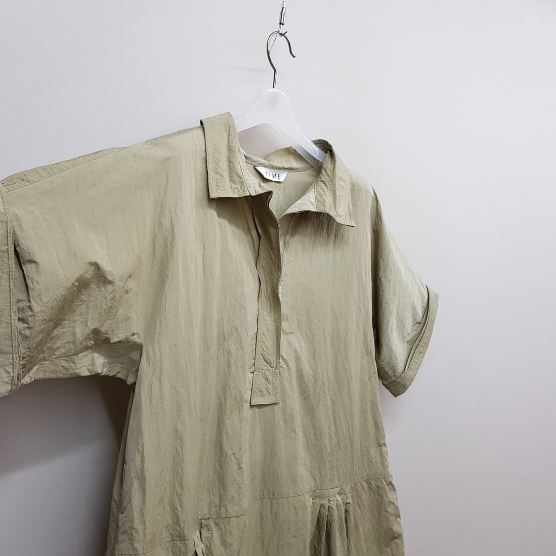 한섬 TIME 타임 2021 셔츠형 티어드 롱 원피스 F사이즈 상품이미지3