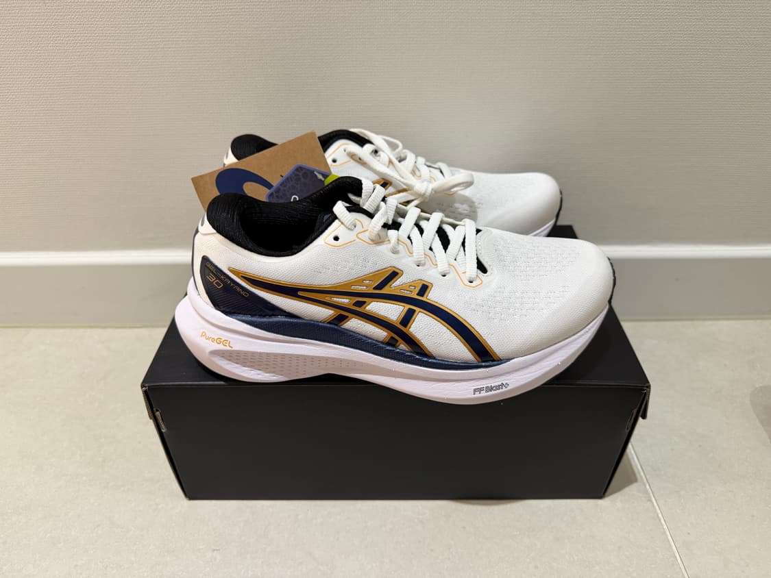 (W) 아식스 젤 카야노 30 애니버서리 화이트 딥 오션 240 새상품 상품이미지2