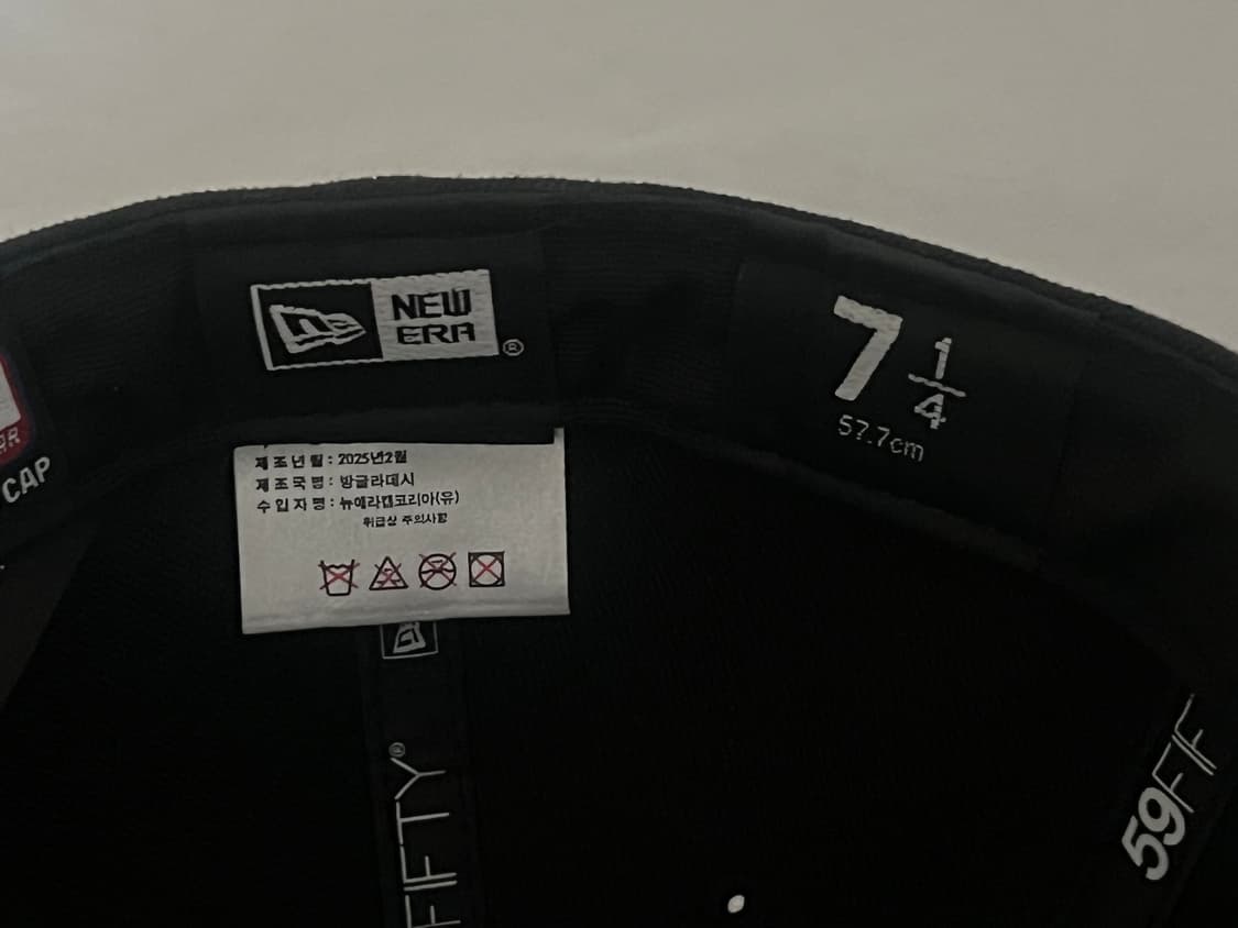 뉴에라 [7 & 1/4] 화이트삭스 게임 사이즈캡 블랙 70358700 상품이미지7