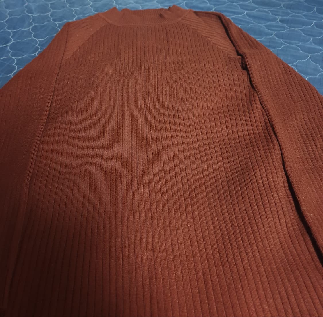 미스벨리 골지 롱원피스 브라운 (S) 상품이미지2