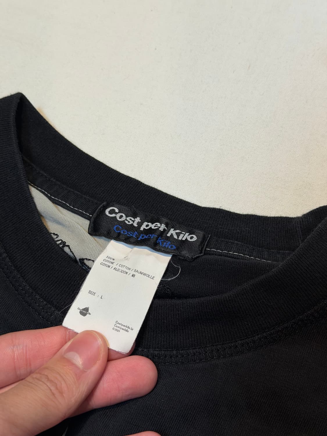 코스트 퍼 킬로 초판 스타 반팔 티셔츠 블랙 상품이미지6