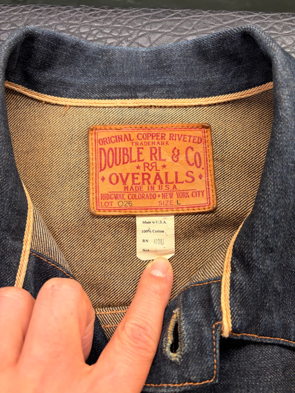 rrl 더블알엘 셀비지 타입1 청자켓 L 상품이미지2