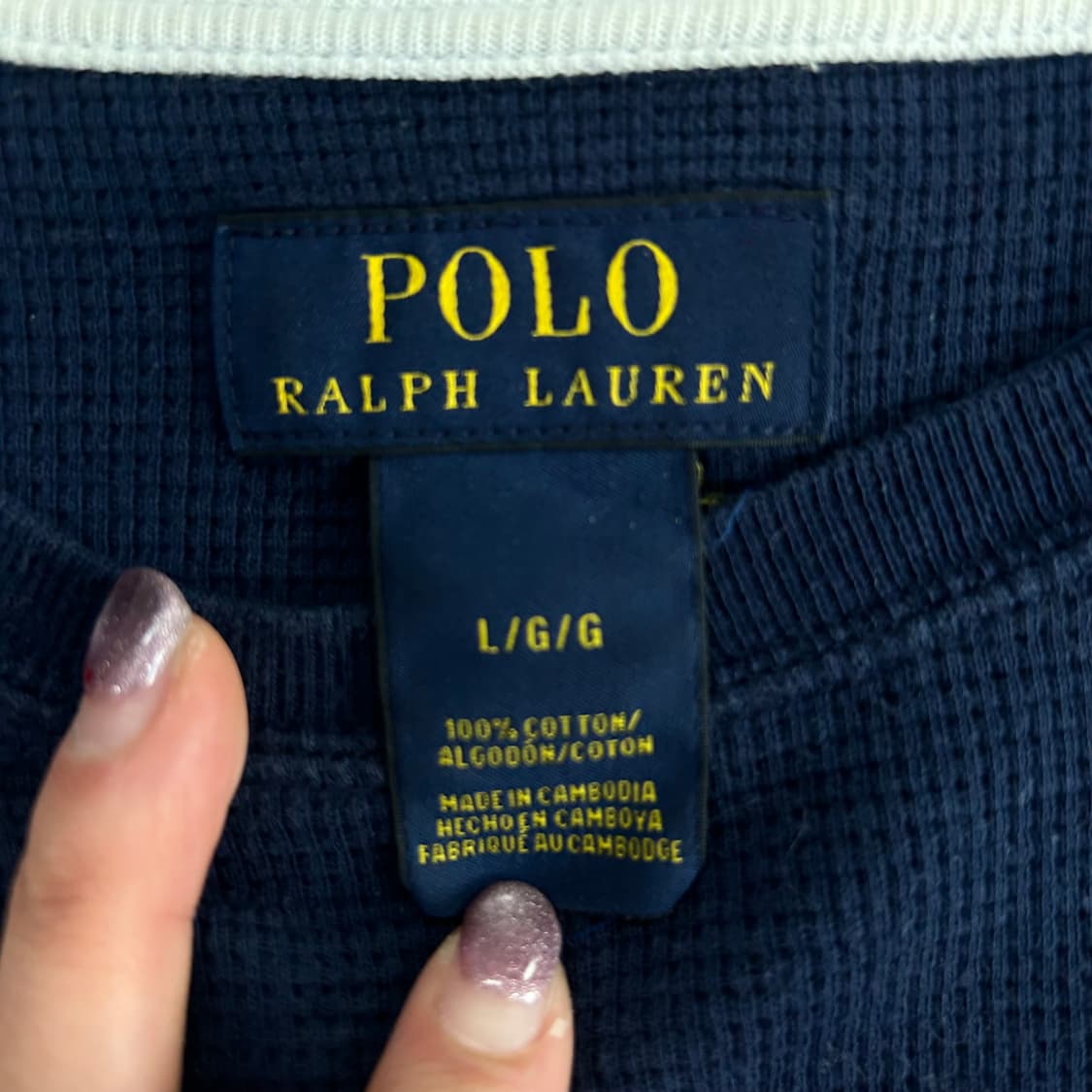 Polo 폴로 화이트포니 네이비 와플니트 상품이미지5