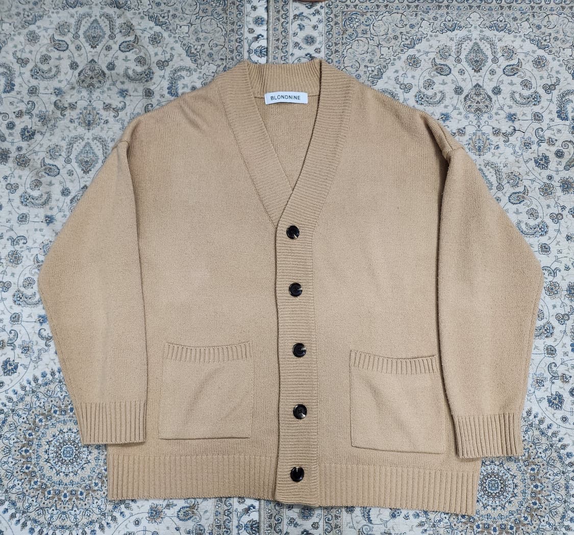 블론드나인 베이지색 가디건 2XL 상품이미지1