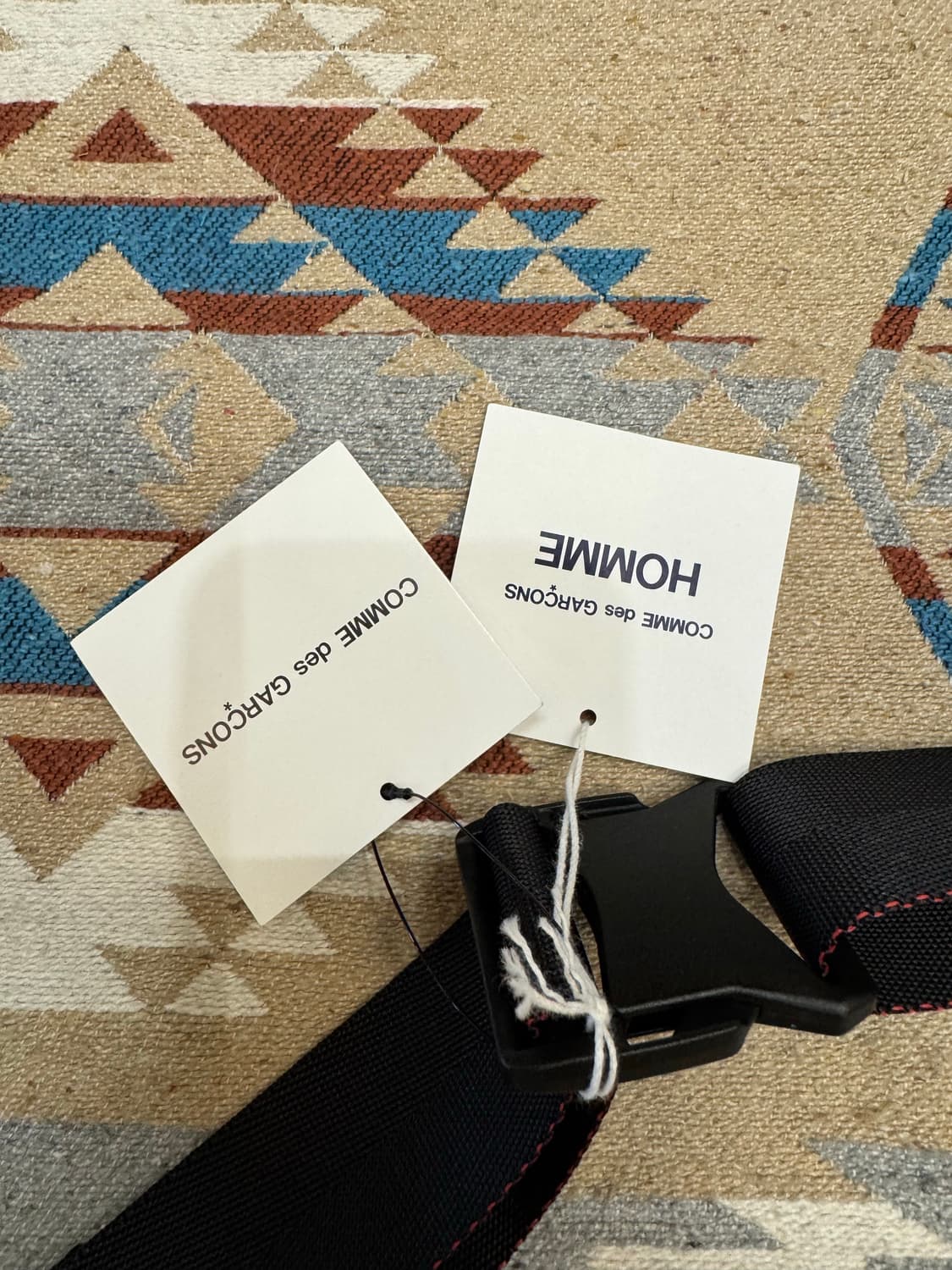 [OS] 꼼데가르송 옴므 그리드 체크 메신저백  상품이미지7