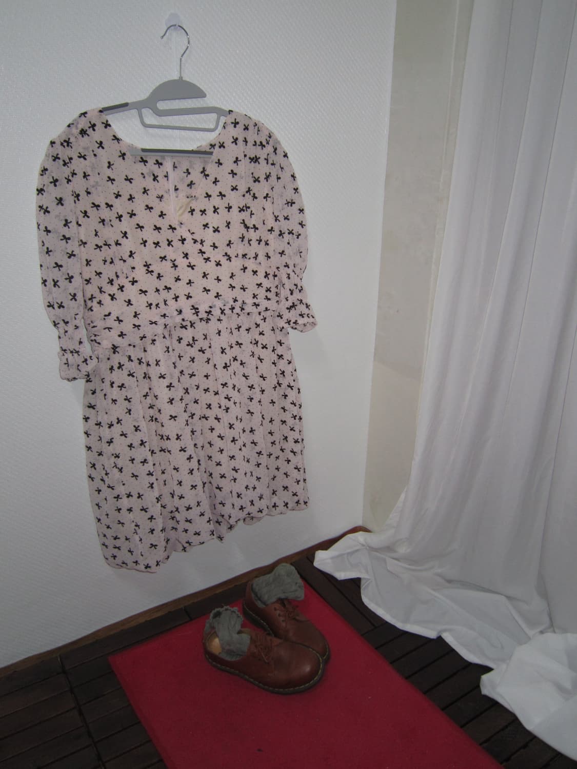 vintage ribbon balloon pink dress 상품이미지3