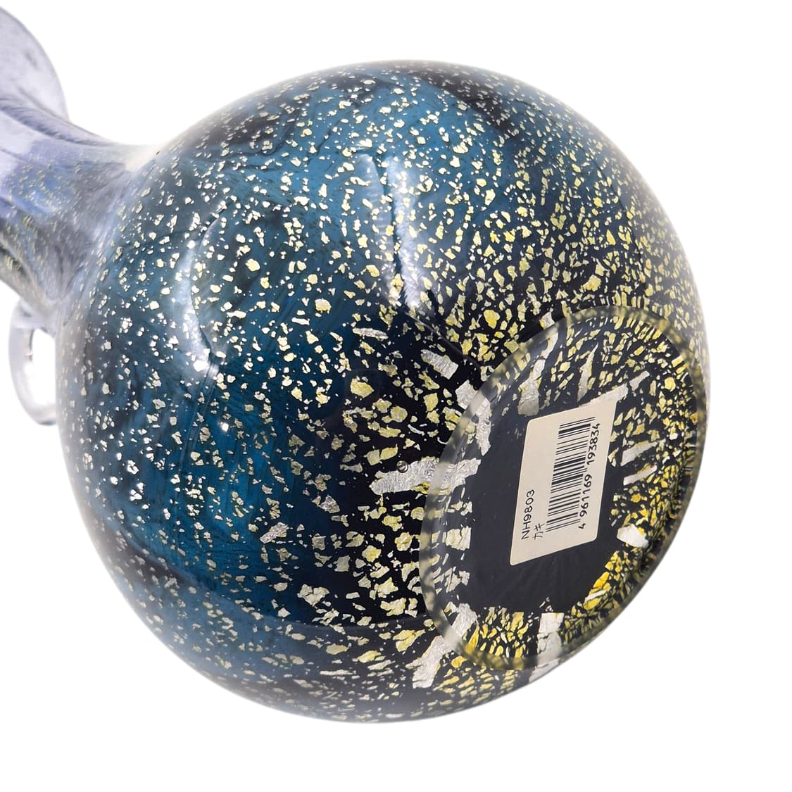 80s 카메이 아트글라스 은박 아쿠아 꽃병 상품이미지6