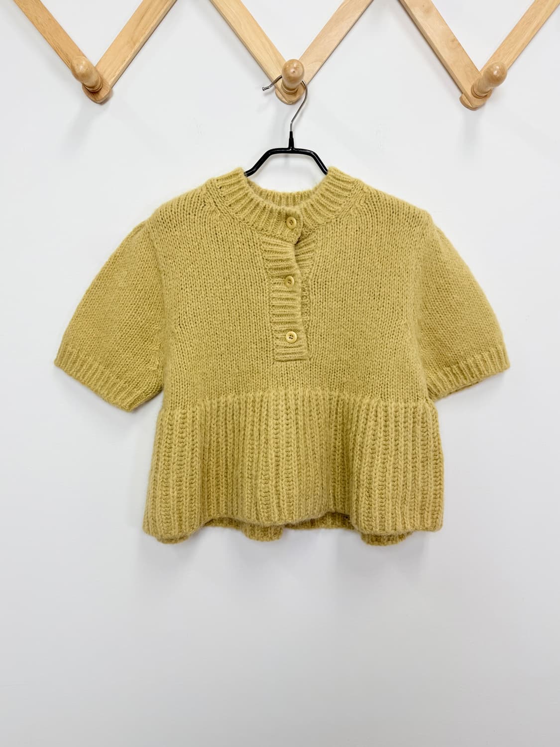 위드아웃썸머 머스타드 반팔 니트 상품이미지4