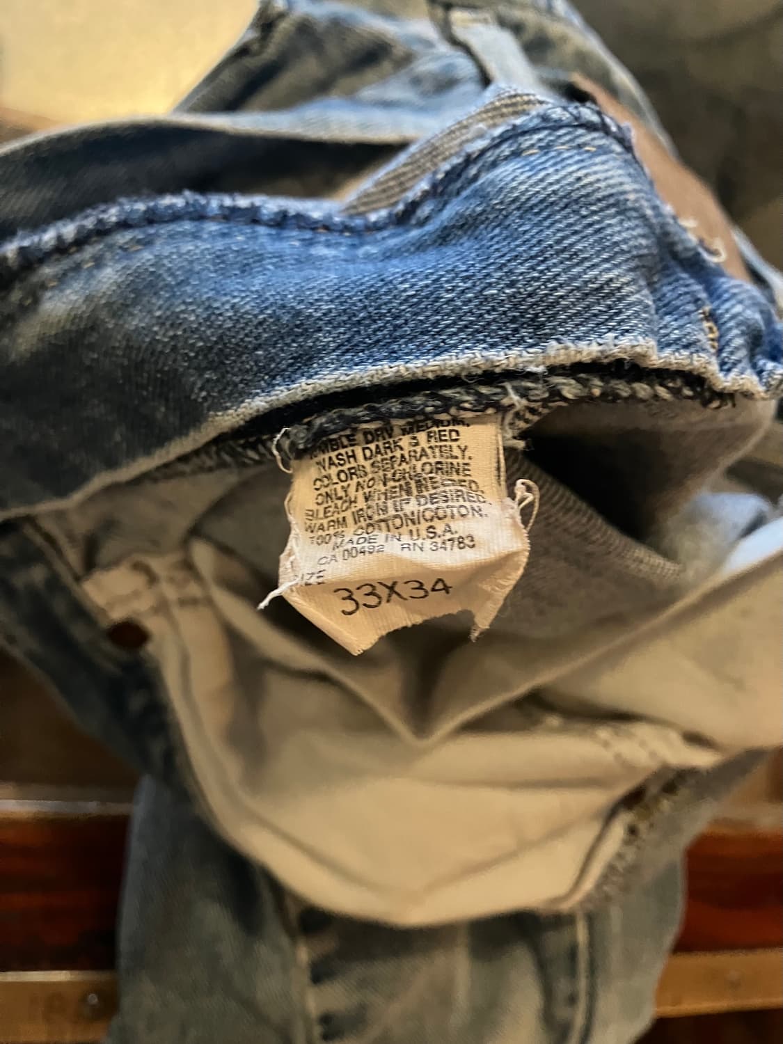 80s USA 빈티지 LEE 리 라이더스 202 부츠컷 데님 팬츠 상품이미지9