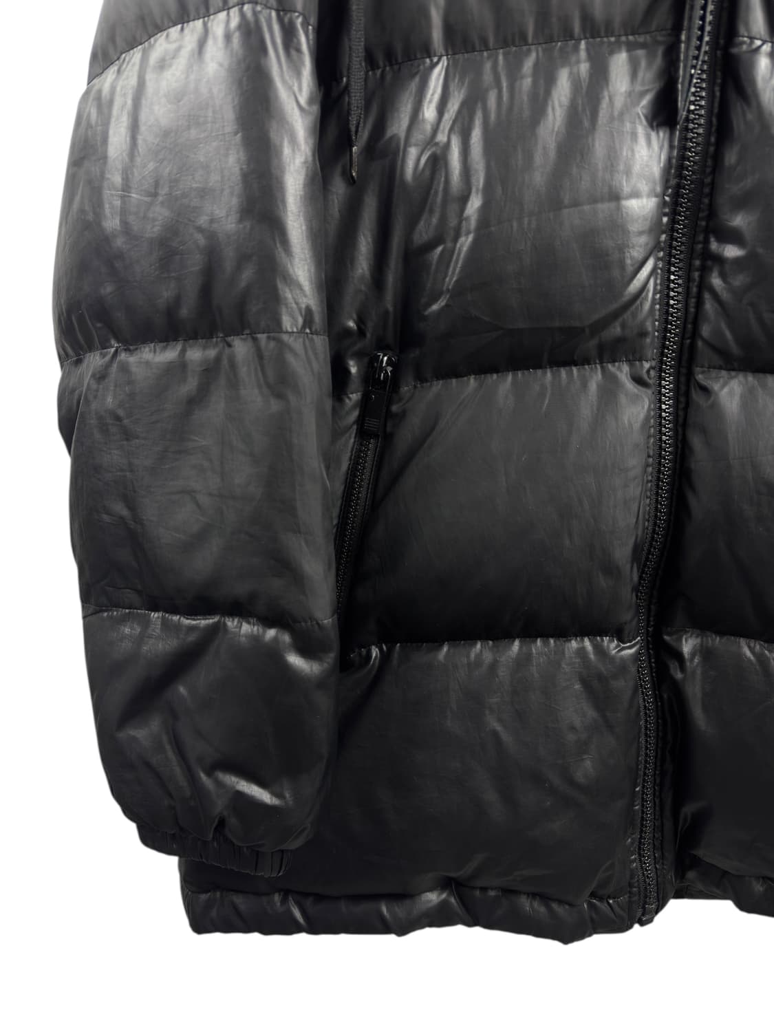 아디다스 트레포일 올블랙 유광패딩1499 상품이미지5