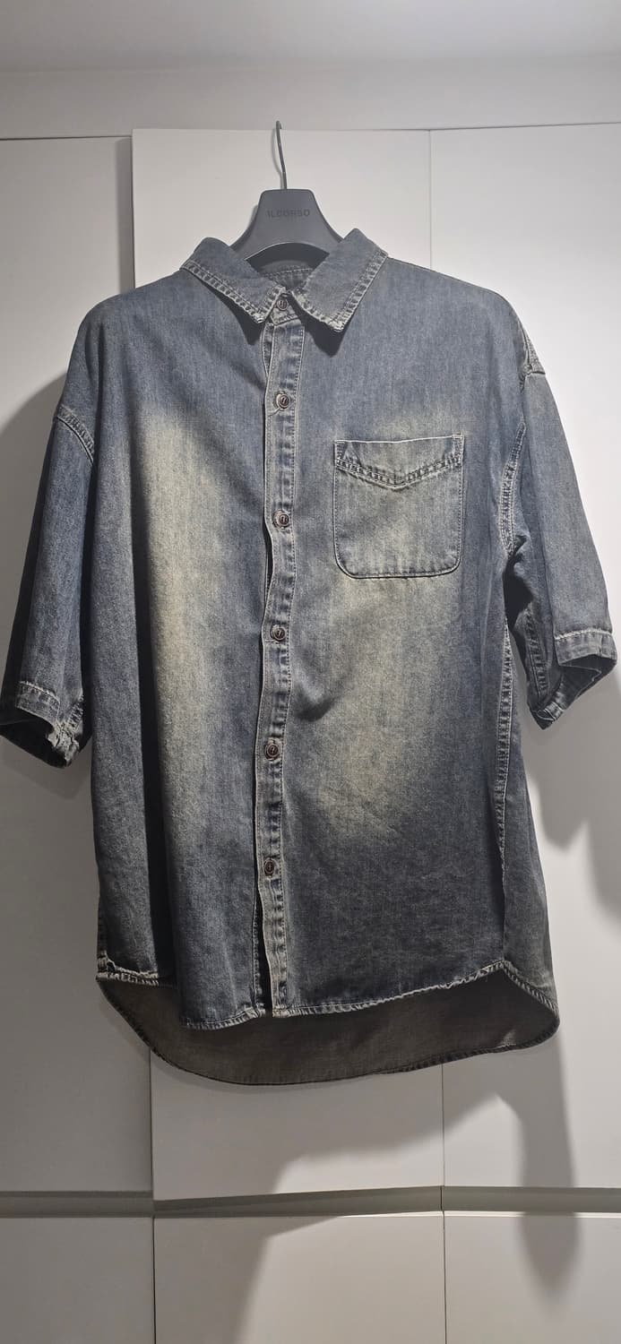 디미트리블랙 바이오 에센셜 데님 반팔 셔츠 인디고 상품이미지2