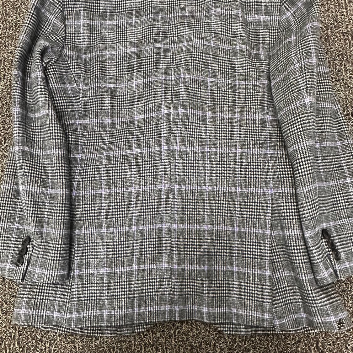 INTERMEZZO 인터메조 체크 블레이저 울 양가죽 정장 자켓 L 상품이미지6