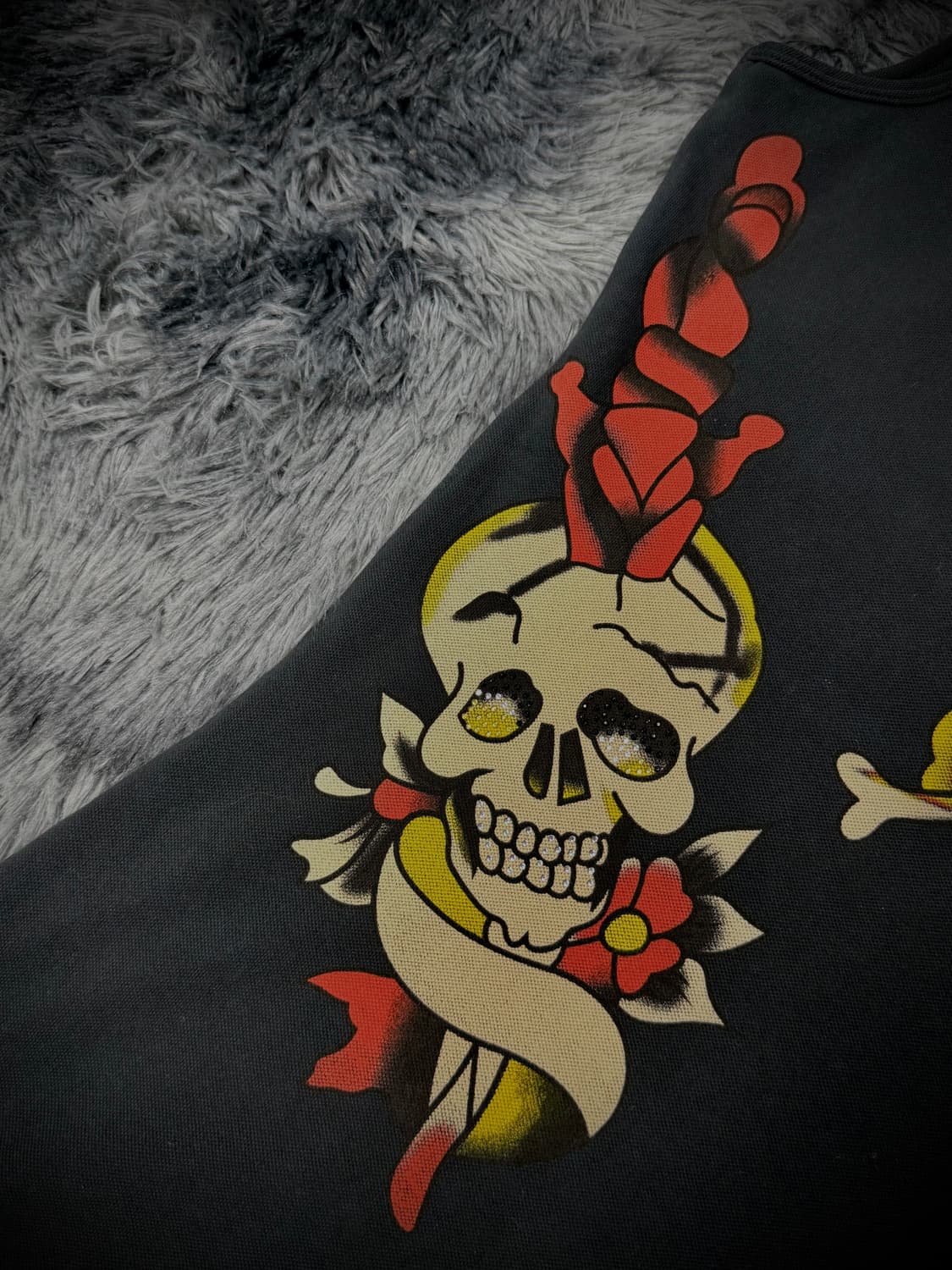Ed Hardy 스컬 큐빅 블랙 슬리브리스 상품이미지8