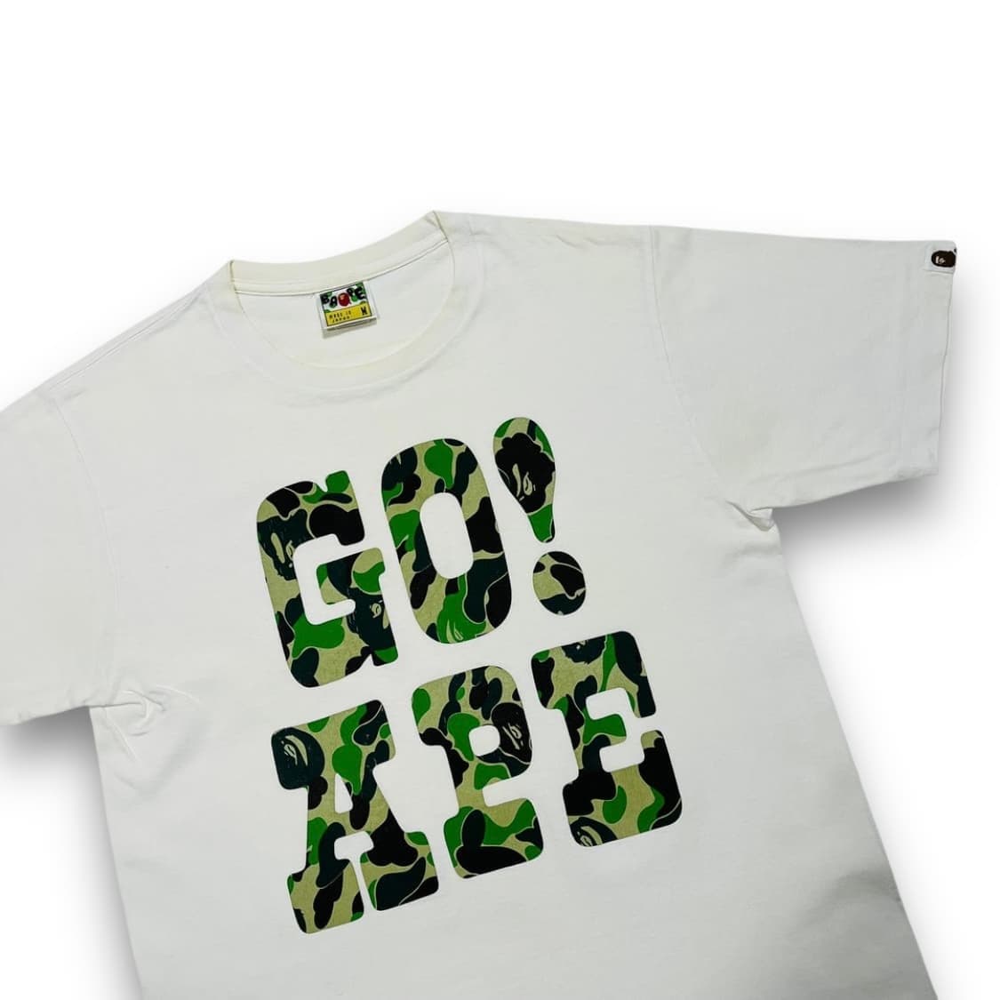 베이프 Go ! Ape 카모 화이트 반팔 티셔츠 상품이미지2