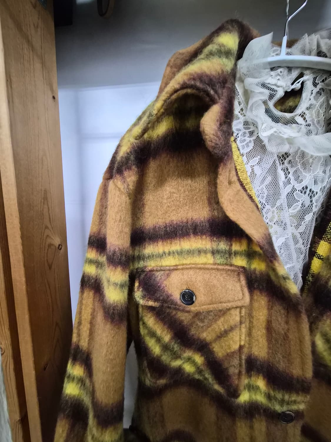 베네통 펠트울 셔츠 아우터 상품이미지3