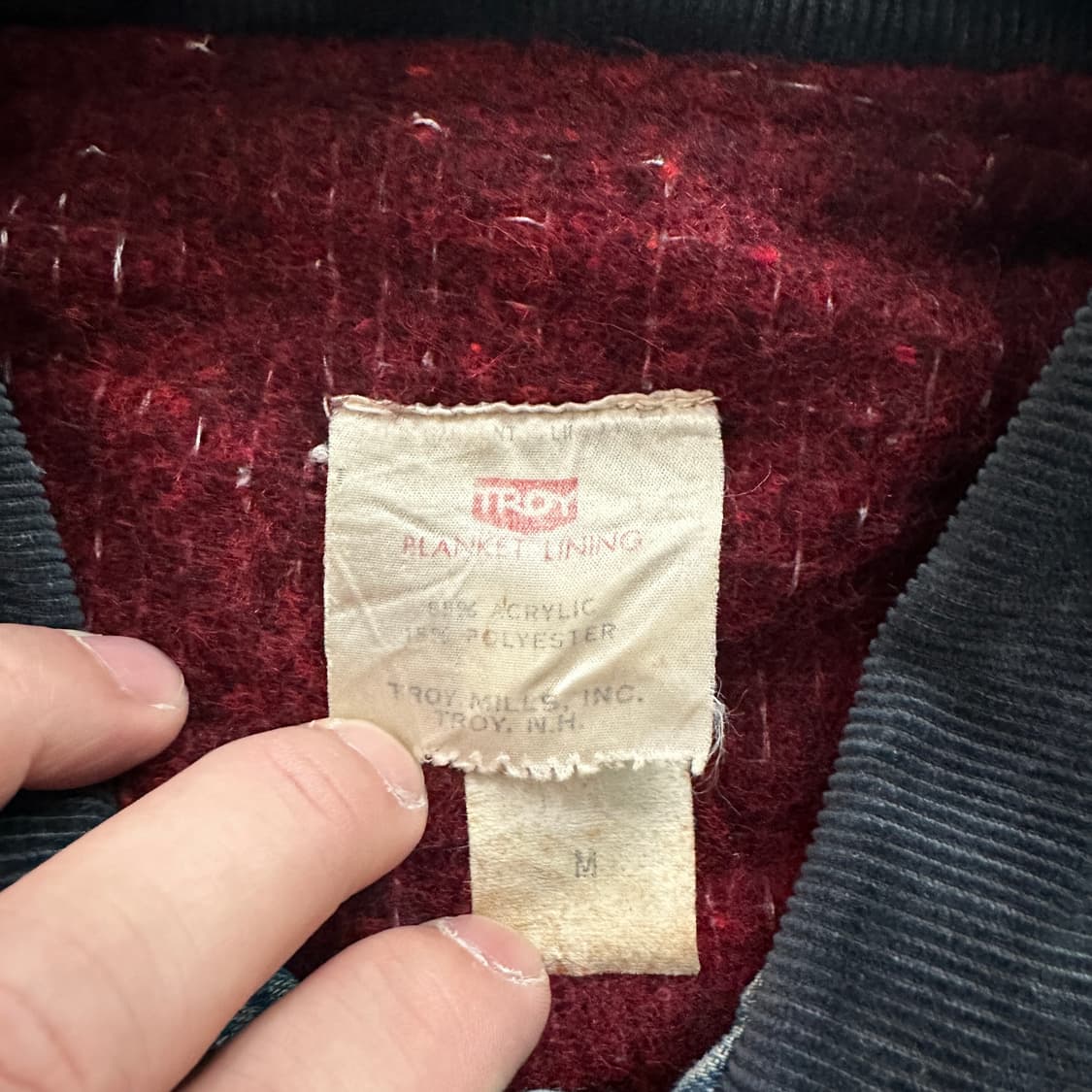 70s 트로이밀스 블랭킷 데님 초어 자켓 USA MADE 상품이미지4