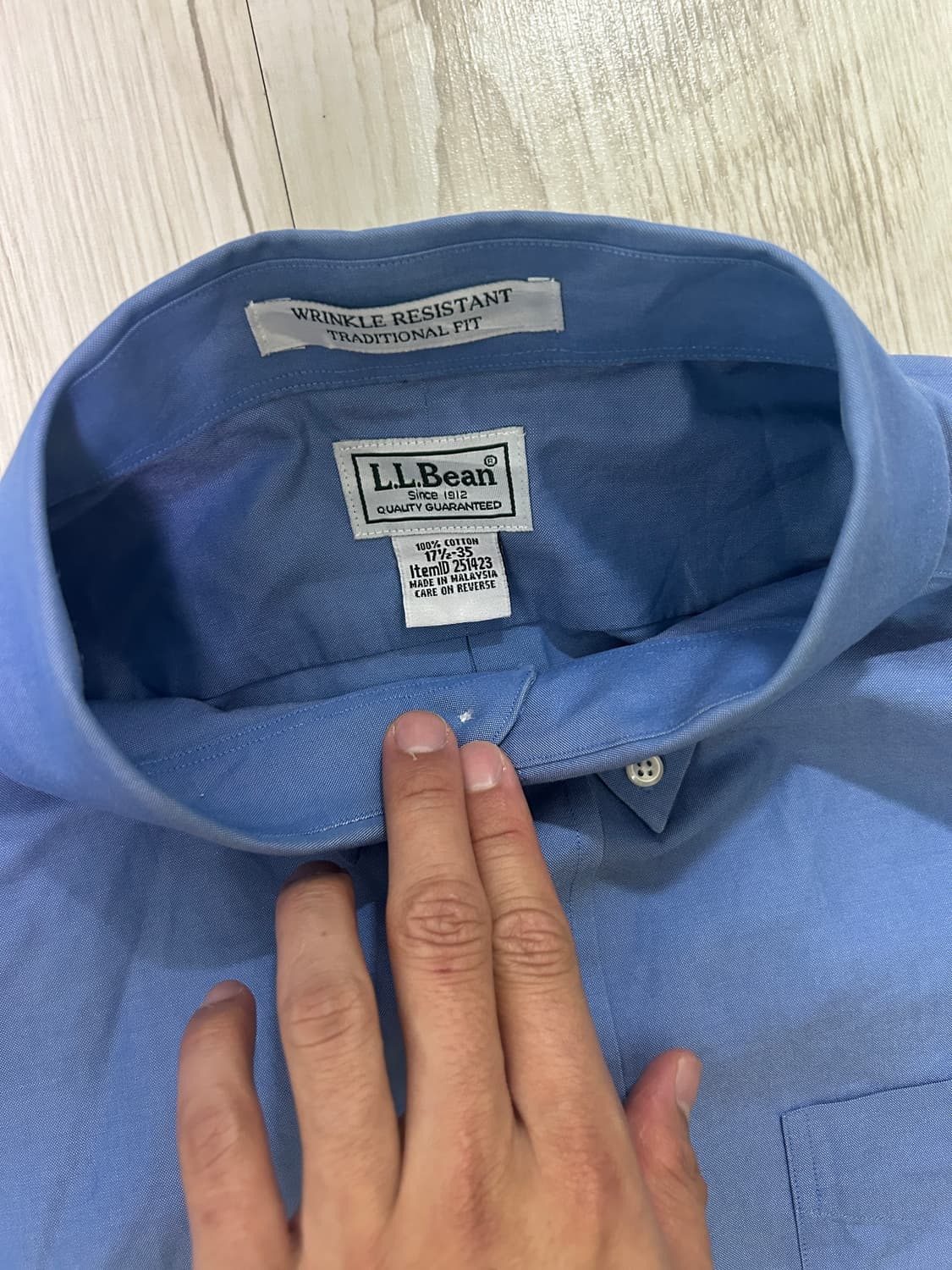 [17/2] LLBean 엘엘빈 블루 옥스포드 셔츠 상품이미지3
