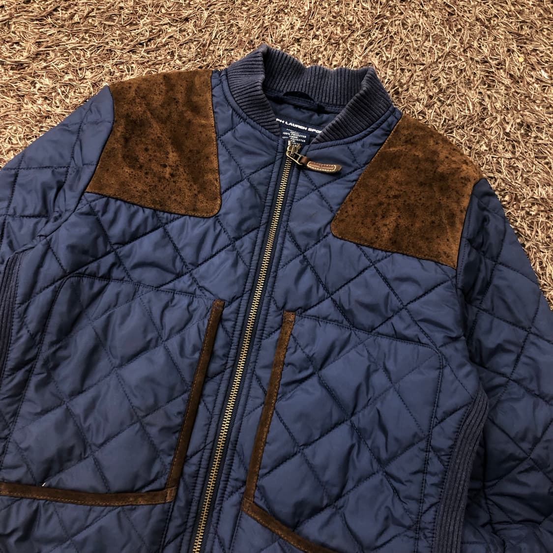 폴로 랄프로렌 투웨이 소가죽 스웨이드 패치 퀄팅 자켓 상품이미지2