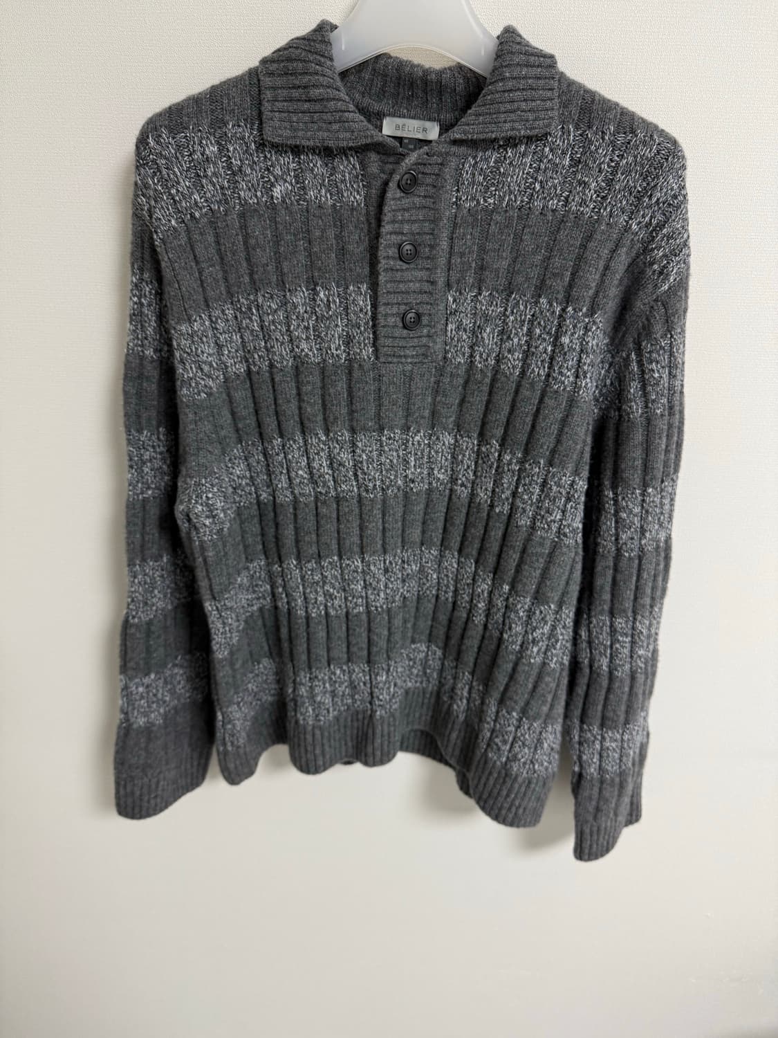 벨리에 크로마 블렌드 폴로 스웨터 - 그레이 상품이미지1