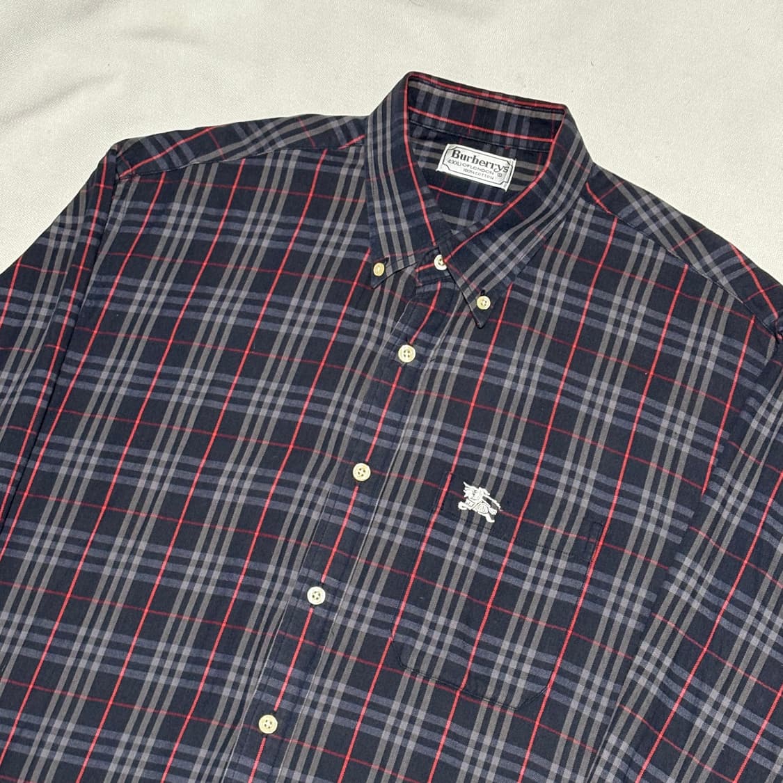 XL 버버리 네이비 노바체크 셔츠 상품이미지1