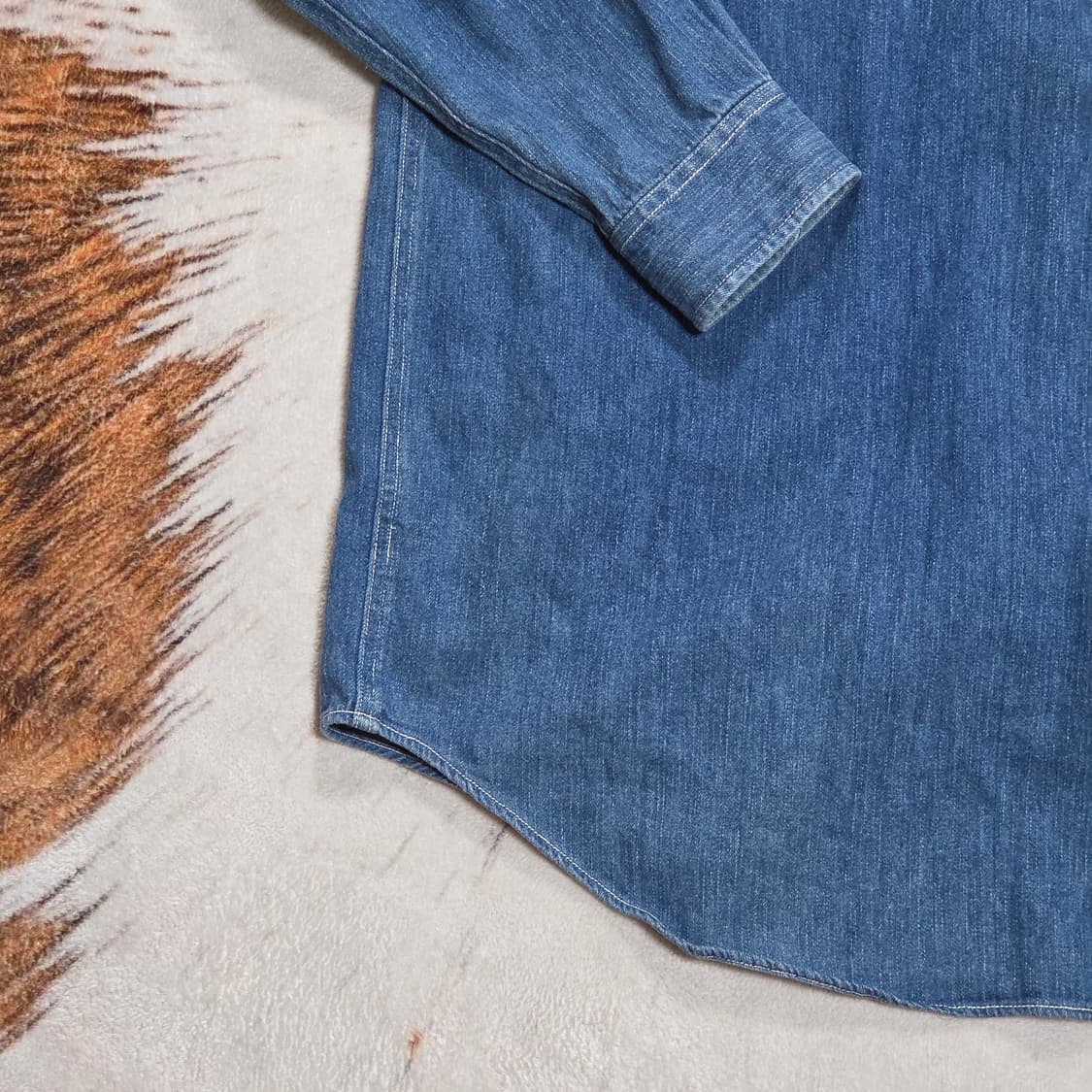 오버핏 투포켓 데님 셔츠 상품이미지7