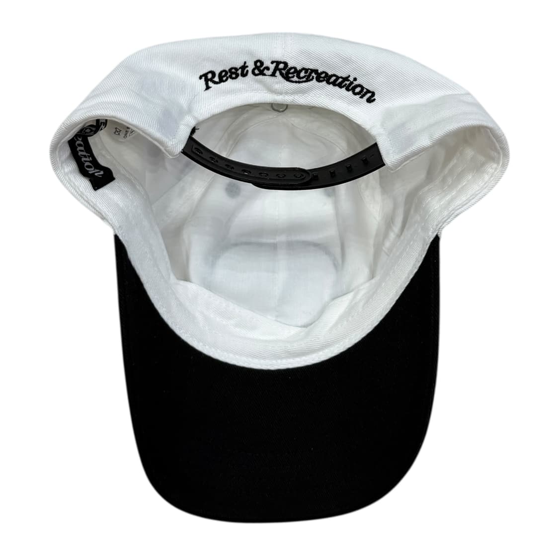 레스트앤레크레이션 패치 로고 볼캡 모자 화이트 블랙 상품이미지3