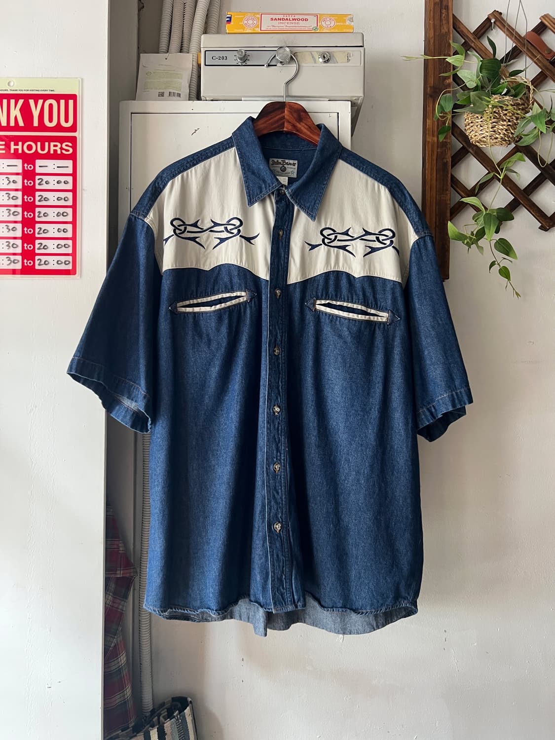 [2XL]90's USA 빈티지 데님 웨스턴 셔츠 상품이미지2