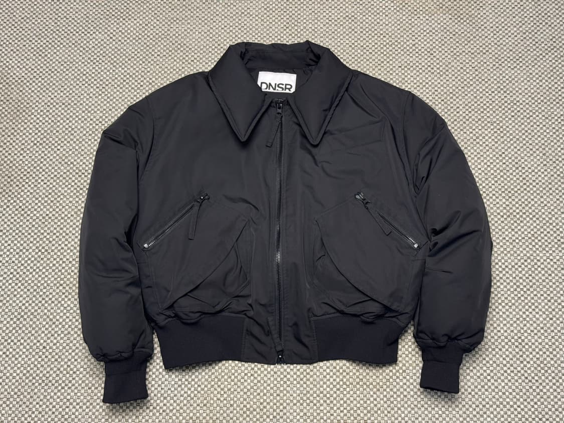 [L] 디앤써 (dnsr) 플라이트 크롭 패딩 점퍼 블랙 상품이미지3