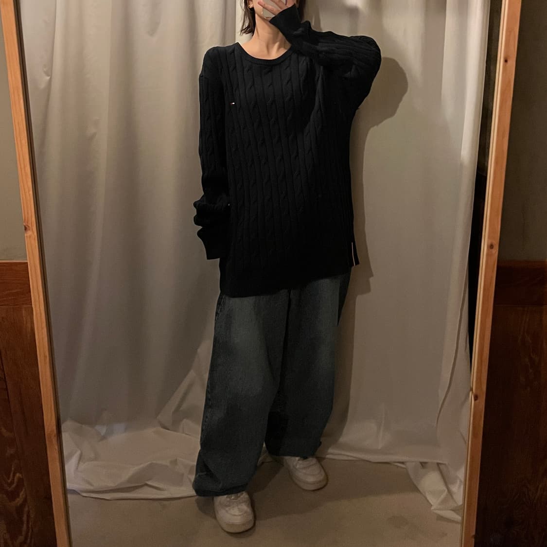 타미힐피거 케이블 니트 네이비 상품이미지4