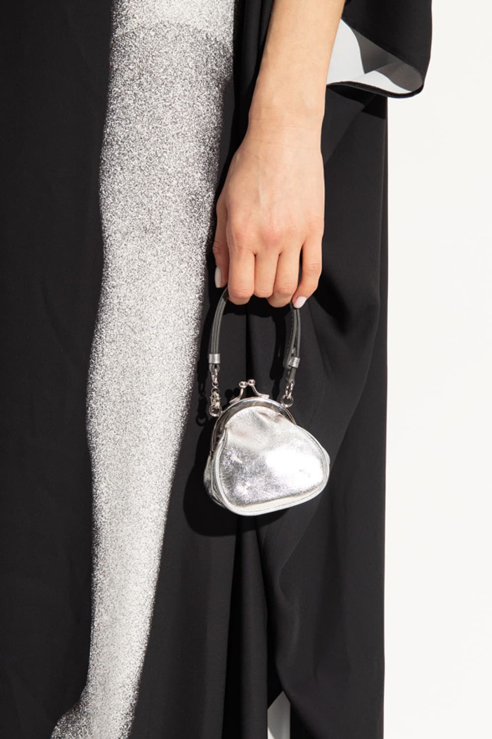 메종 마르지엘라 타비 프레임 마이크로 핸들 백 실버 상품이미지4