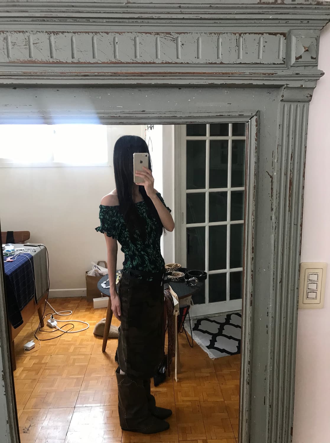 vintage smoke pattern top 상품이미지4