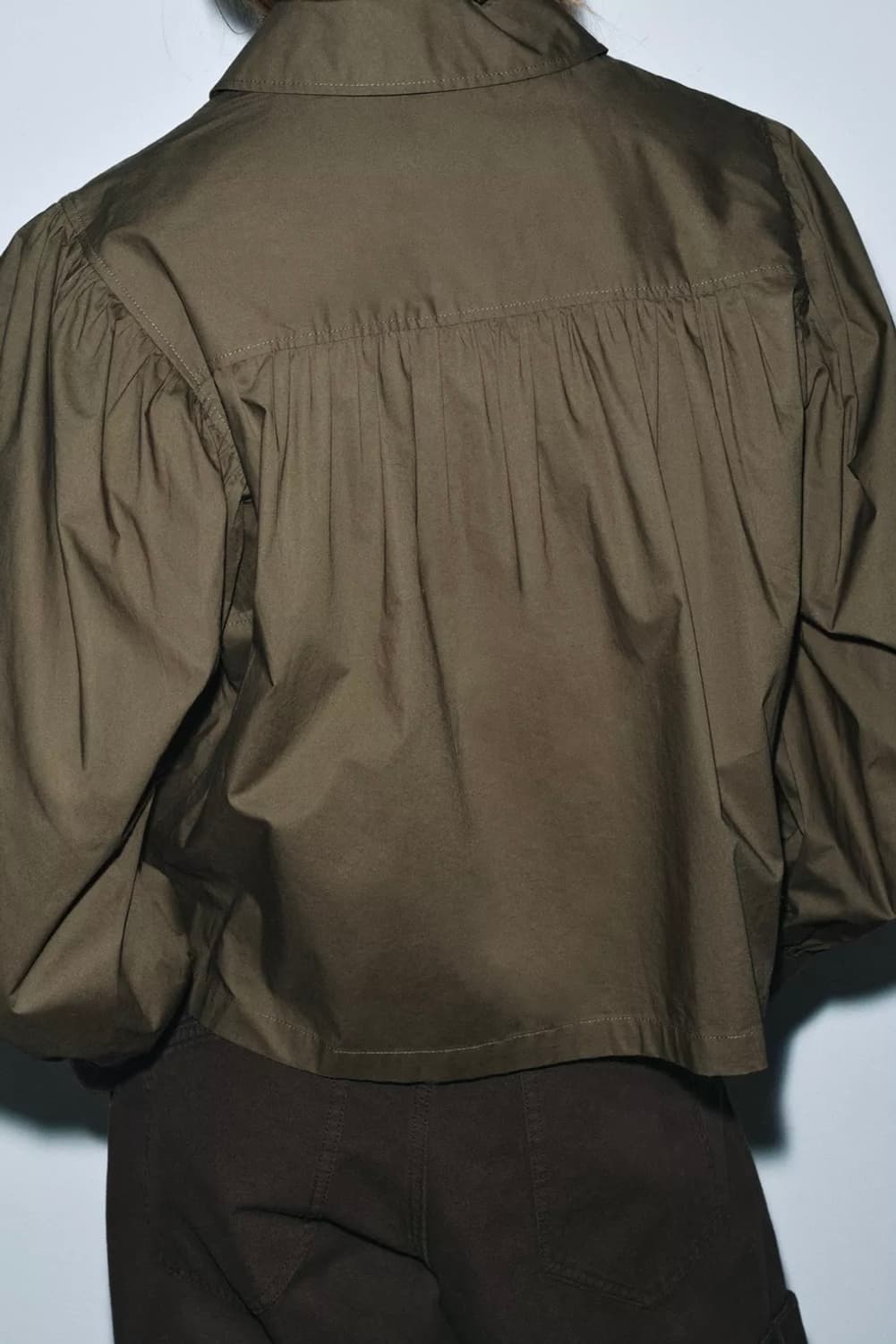 <새상품>ZARA 자라 벌룬 슬리브 포플린 셔츠 S 상품이미지6