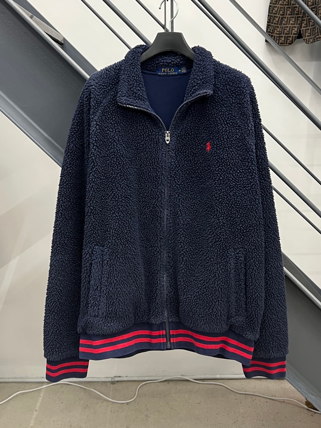 폴로 랄프로렌 네이비 쉐르파 플리스 집업 상품이미지1
