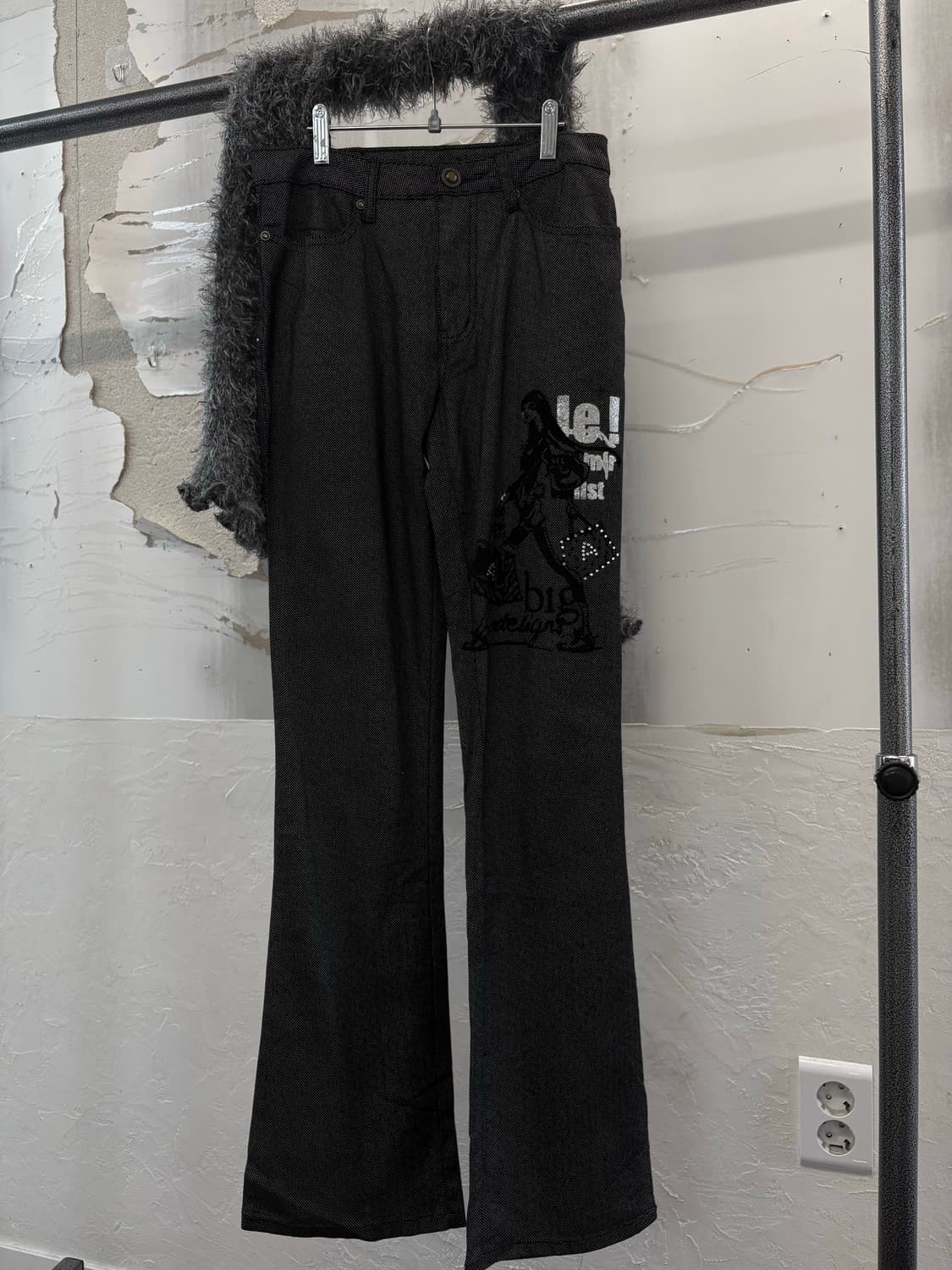patterned bootcut pants 상품이미지1