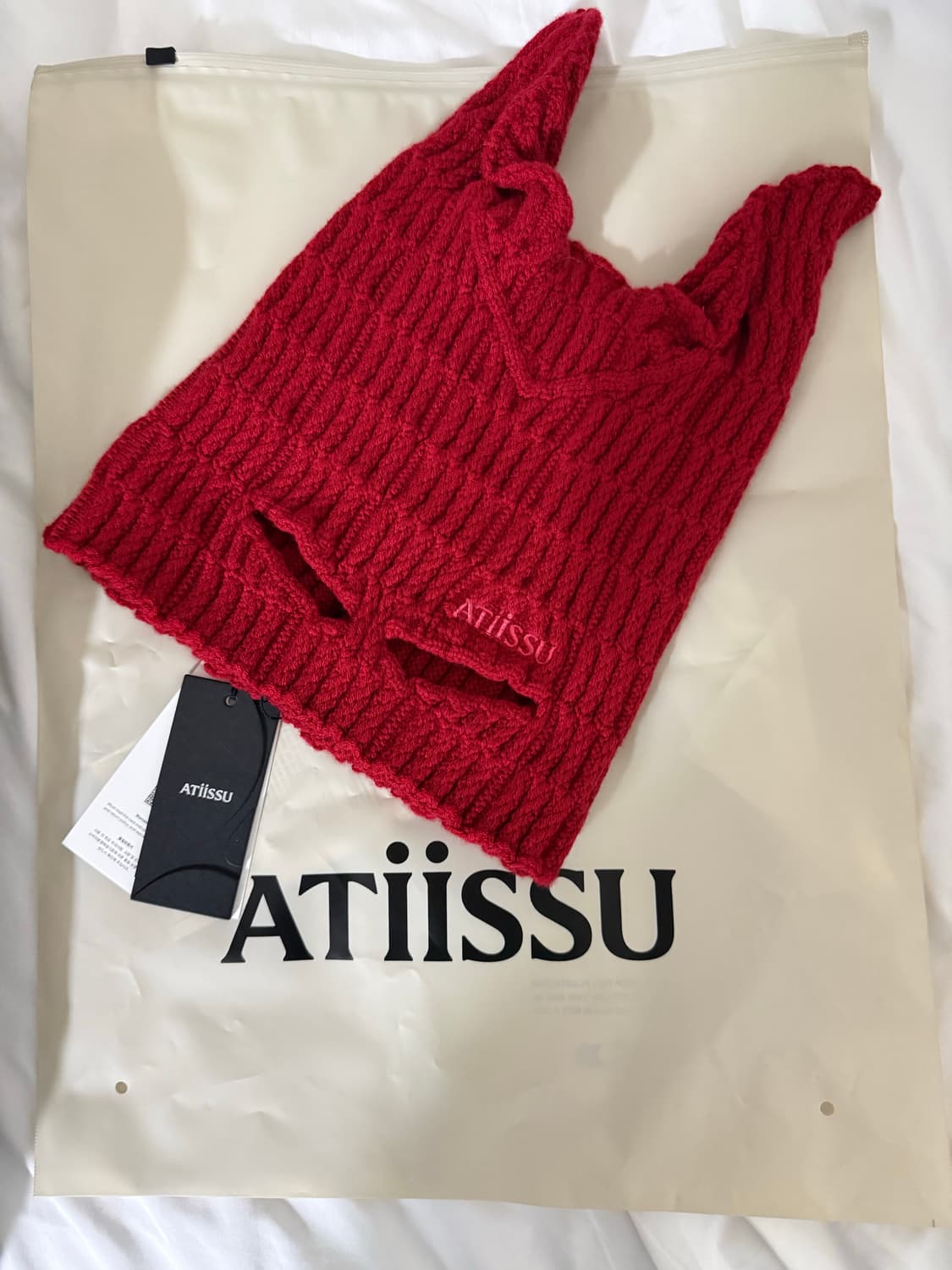 Atiissu Dobermann Beanie 어티슈 도베르만 비니 Red 상품이미지3