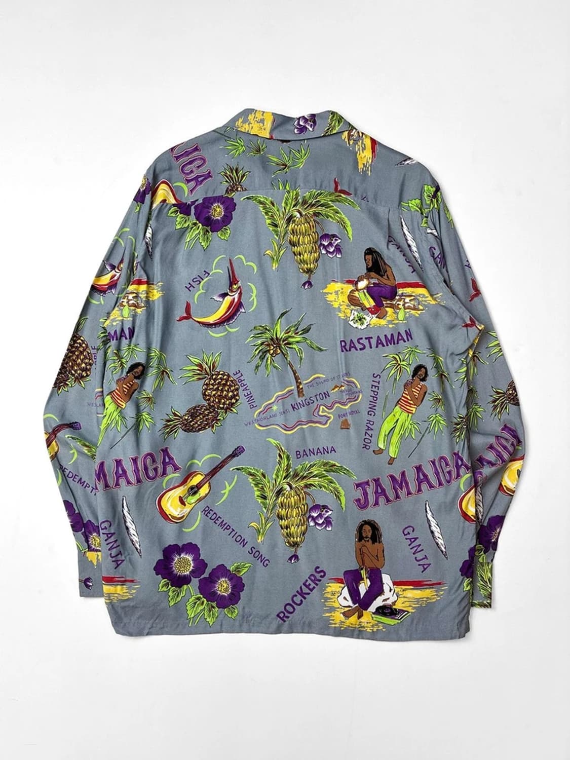 와코마리아 밥 말리 하와이안 셔츠 롱 슬리브 PN5343 상품이미지5