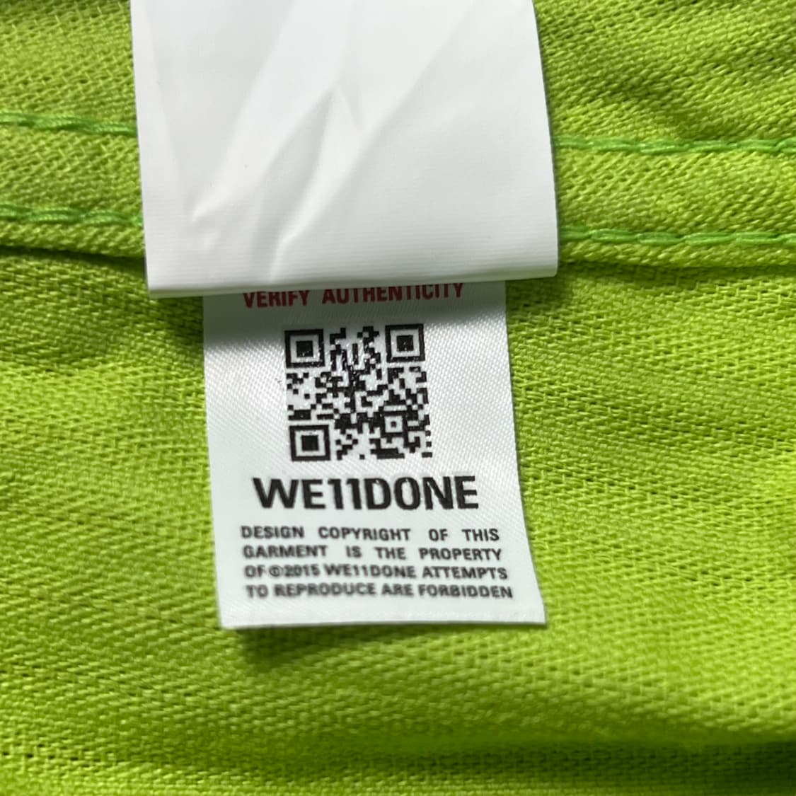 WE11DONE 웰던 코듀로이 자켓 라임 M 상품이미지6