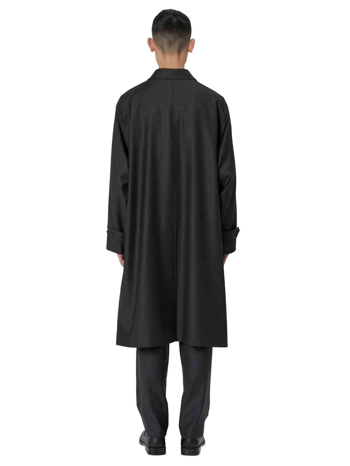 Wool balmacaan coat charcoal 상품이미지3