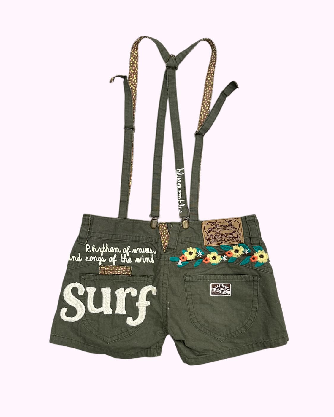 embroidery suspender sufer pants 상품이미지5