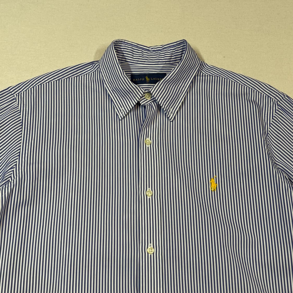 L) 폴로 랄프로렌 클래식 블루 스트라이프 포플린 셔츠 상품이미지3