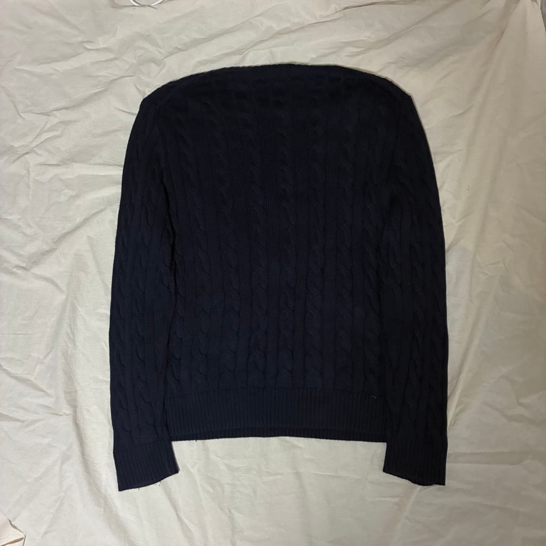(QR정품) 폴로 네이비 꽈배기 니트 XL 상품이미지2