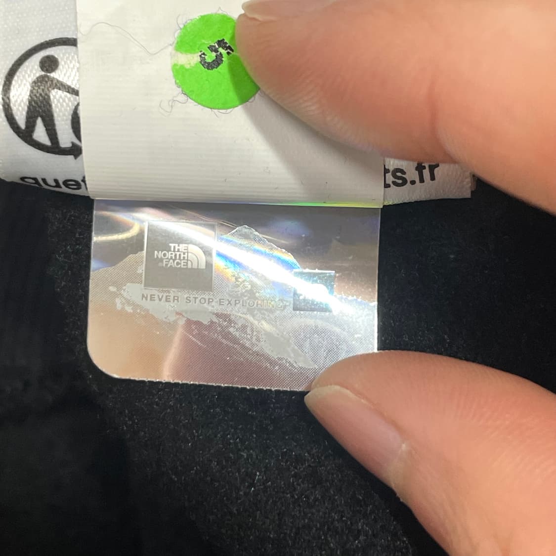 노스페이스 스펠로고 블랙 기모 후드티셔츠 여성M 상품이미지6