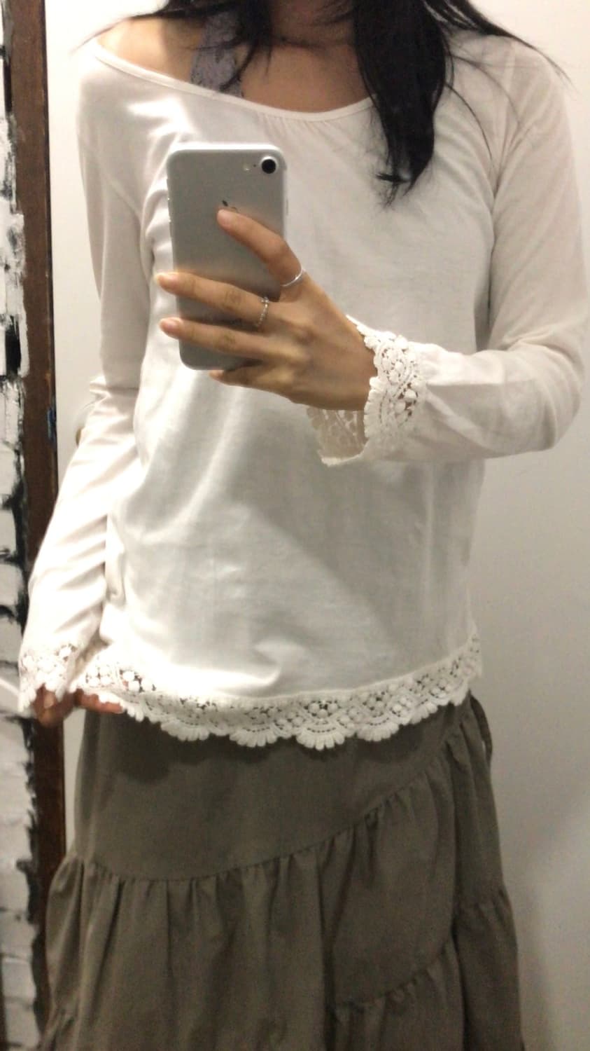 레이어드 화이트 롱슬리브 상품이미지1