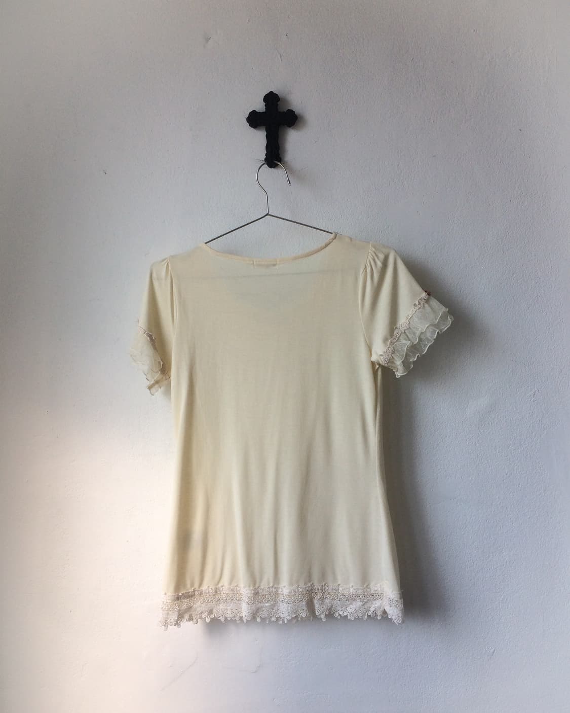 Axes femme lace trimming t shrit 상품이미지3